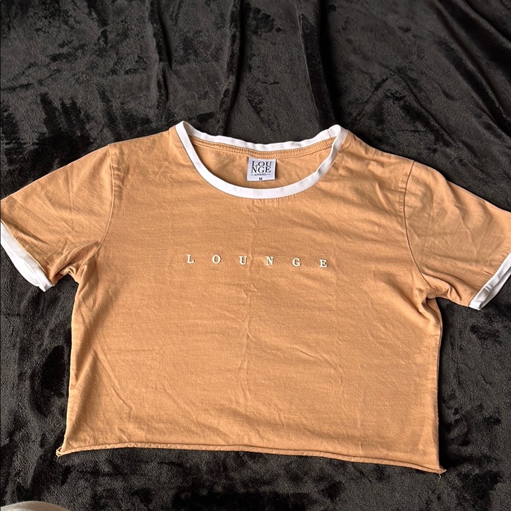LOUNGE Cropped Tan Tee